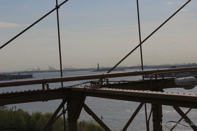 Estatua de la Libertad desde puente Brooklyn